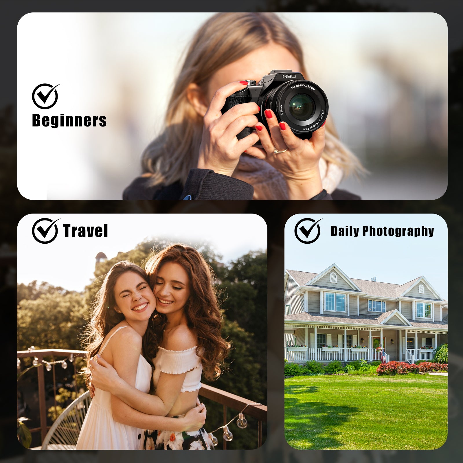 True 5K Digital Cameras for Photography 64MP , 16X Zoom Autofocus & Anti-Shake, 32GB Card, Vlogging Camera for YouTube Travel