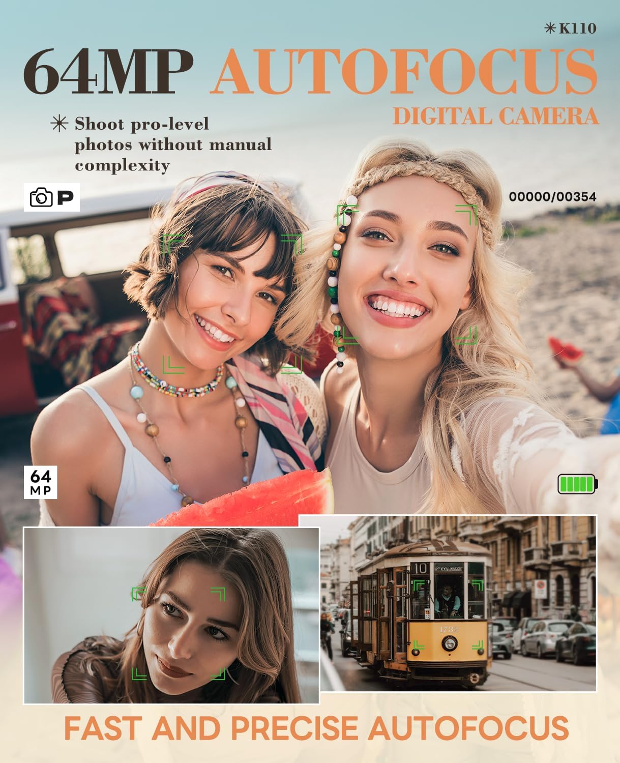 5K 64MP Digital Cameras for Photography