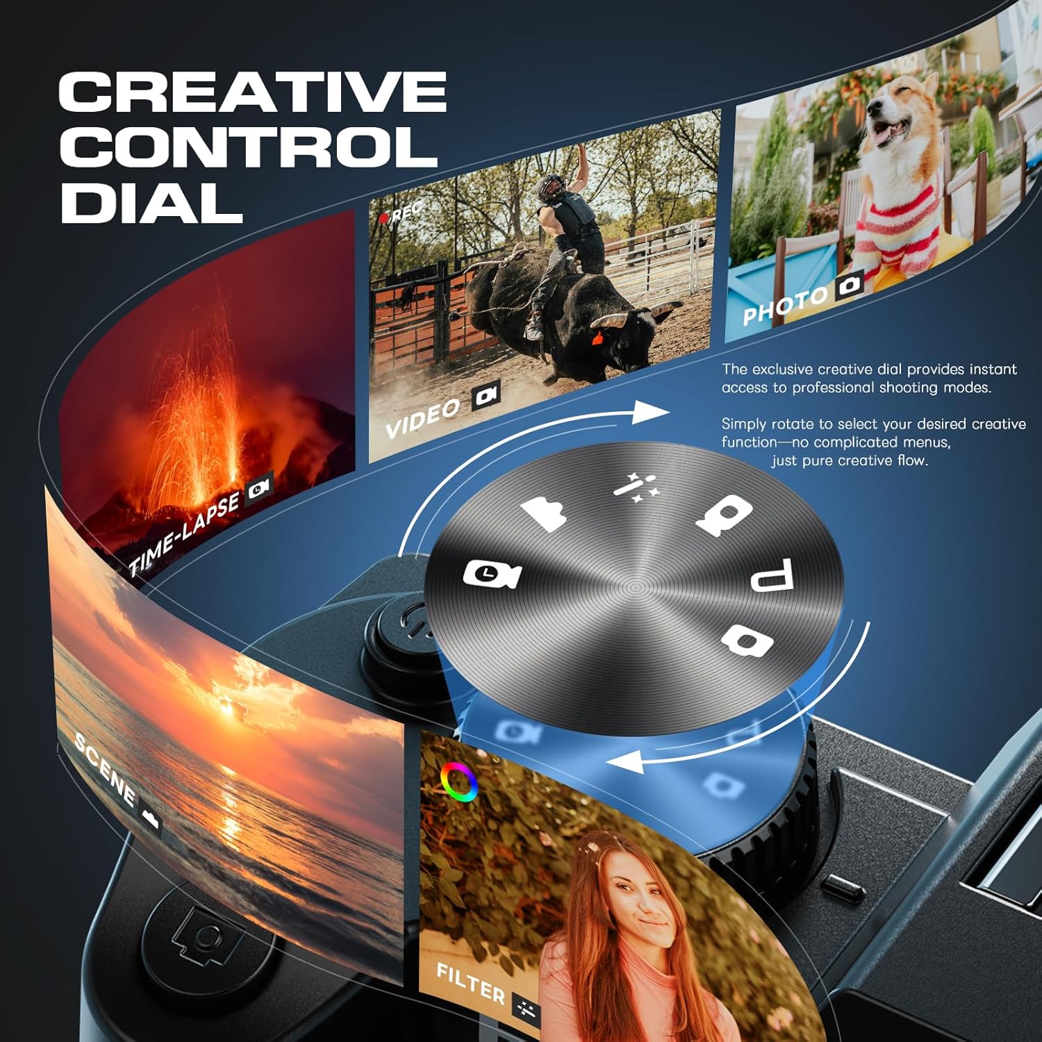 NBD 5K Digital Camera for Photography & Vlogging, 48MP Camera with Mic, Tripod Grip, Wide-Angle & Macro Lens