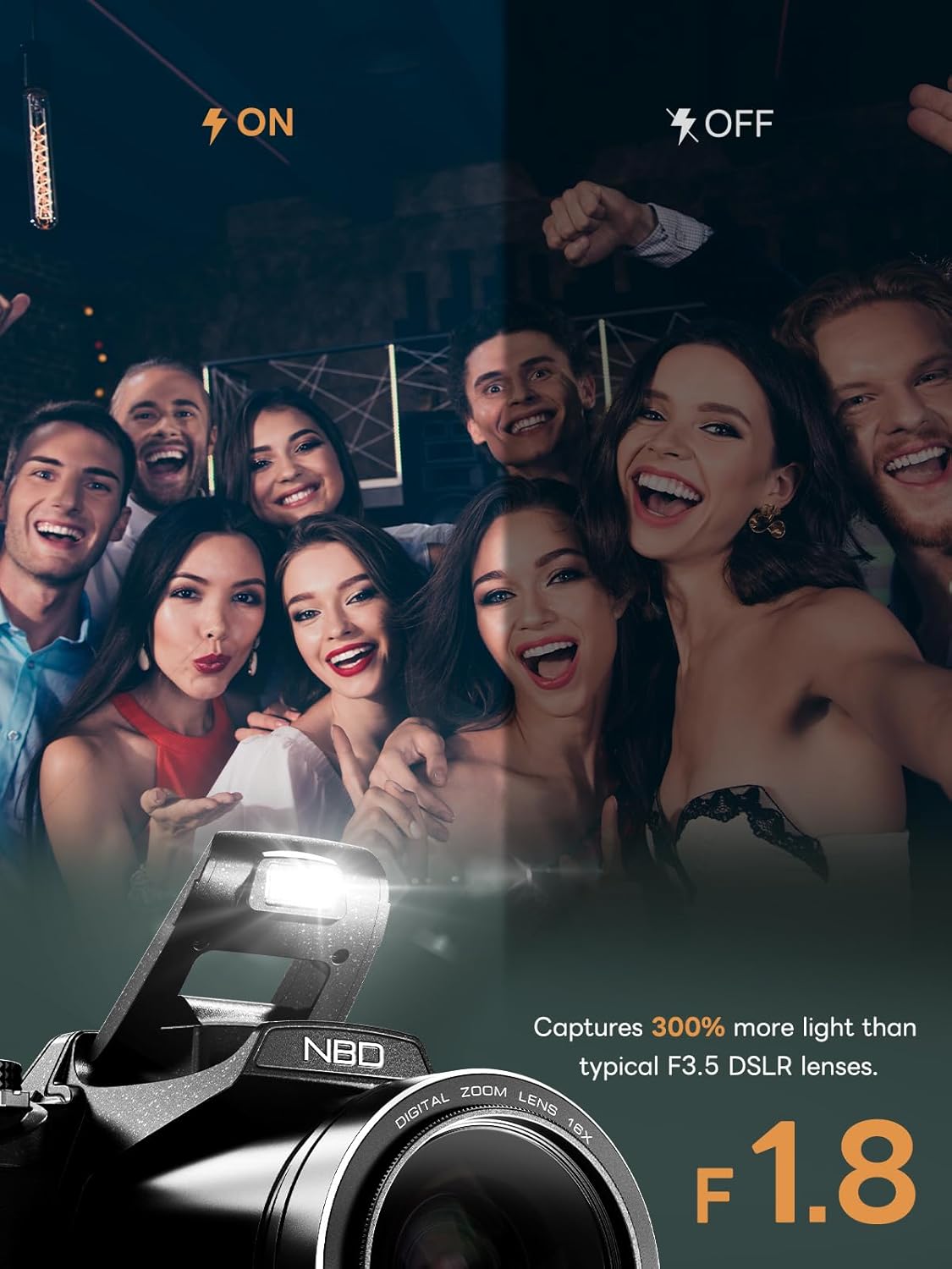 5K Professional Digital Cameras for Photography 64MP - 16X Zoom, WiFi, 3” 180° Flip Screen, Autofocus & Anti-Shake, 32G Card, 2 Batteries, Digital Camera for Vlogging YouTube Live Streaming