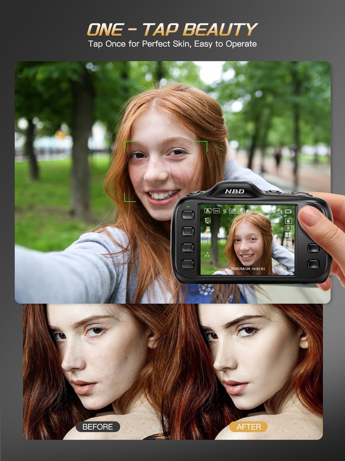 64MP 4K Digital Camera for Photography with Autofocus, 16X Zoom, Compact Design, Includes 32GB SD Card,Black