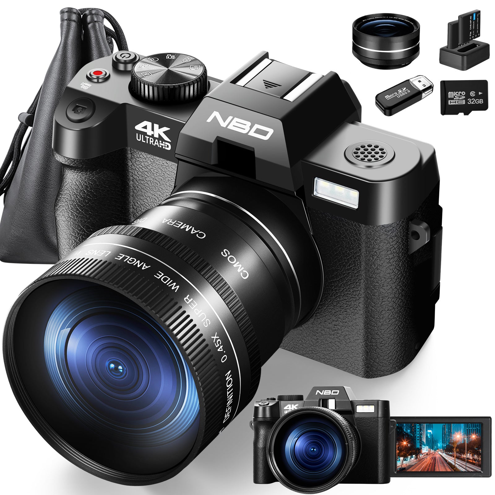 NBD Digital Camera for Photography 4K 48MP Vlogging Camera for