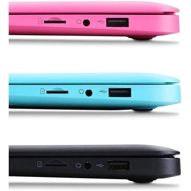 Windows 10 Laptop - 10.1 Inch Quad Core Notebook with FullHD Display and Abundant Ports (Pink)