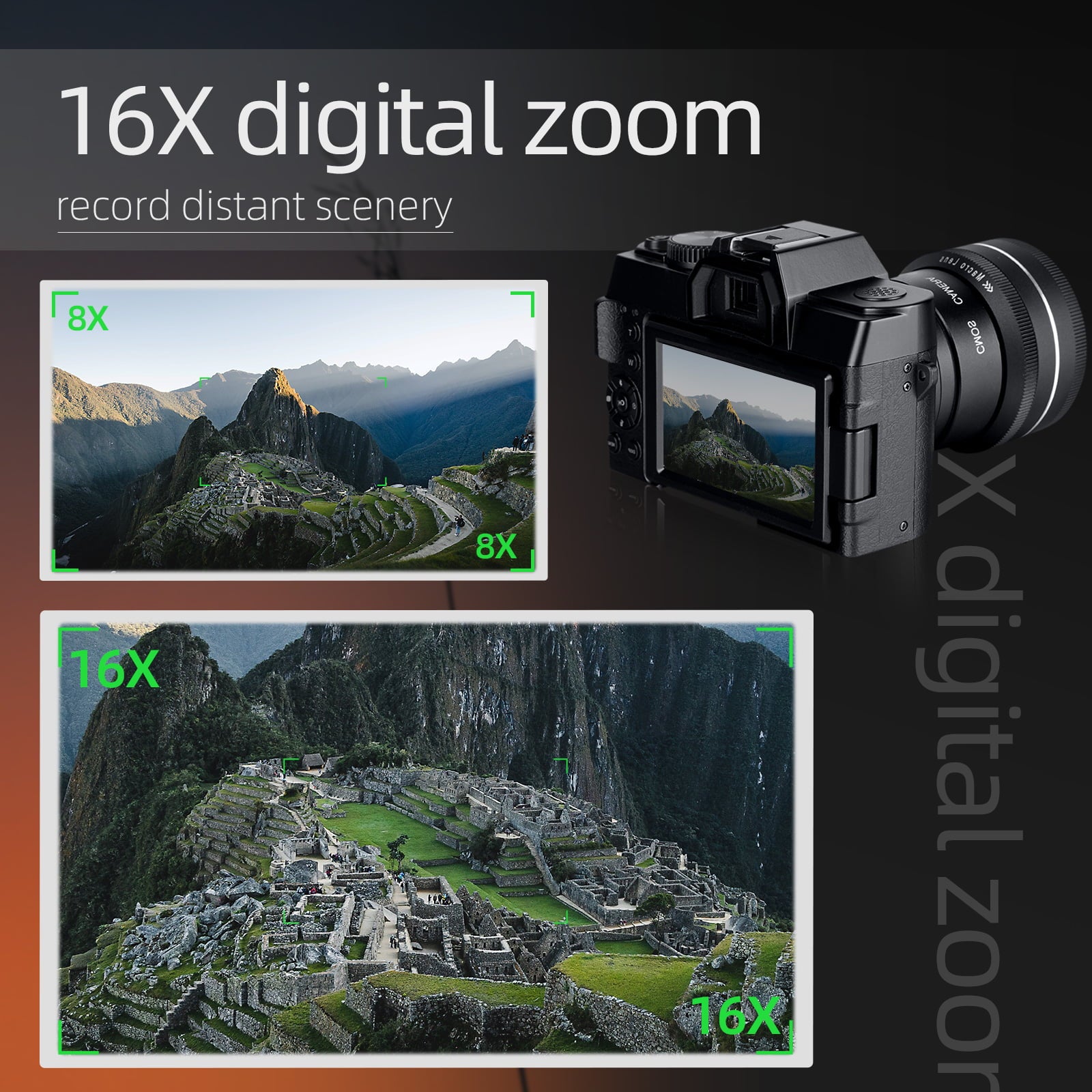 NBD 48MP 4K Video Camera 3.0" Flip Screen YouTube Vlogging Camera with Wide Angle Lens and 16X Digital Zoom