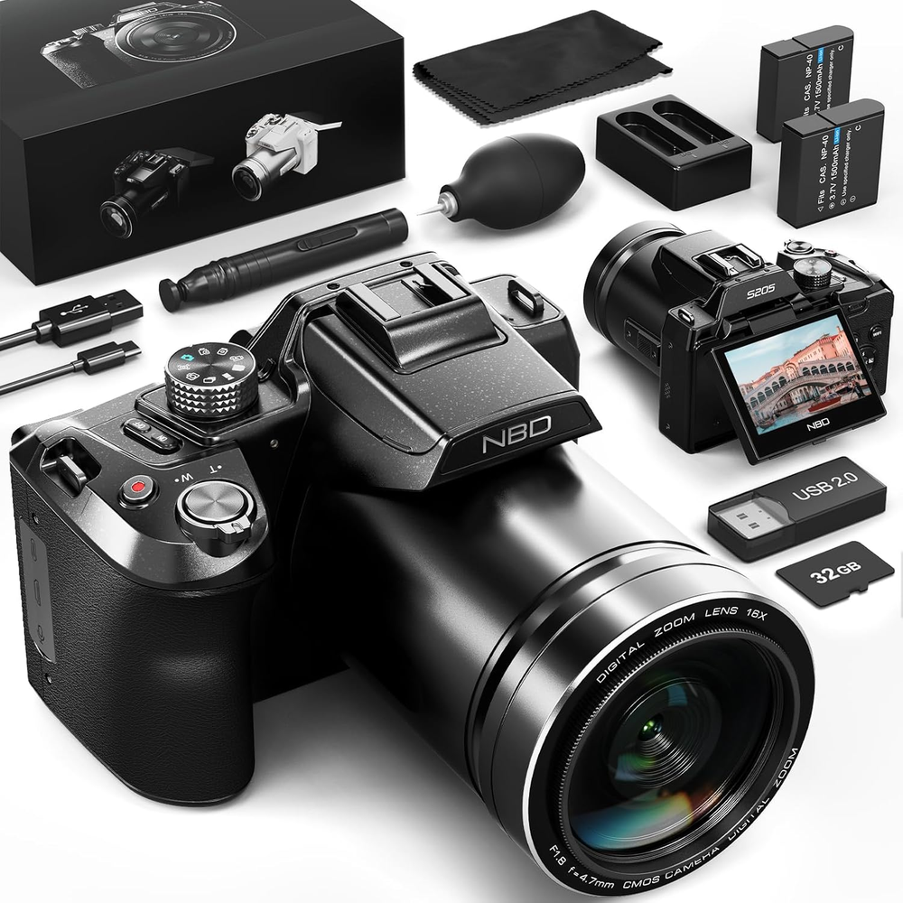 86 Video Camera NBD Digital Camera for Photography,4K 64MP Video Camera with 16X Digit
