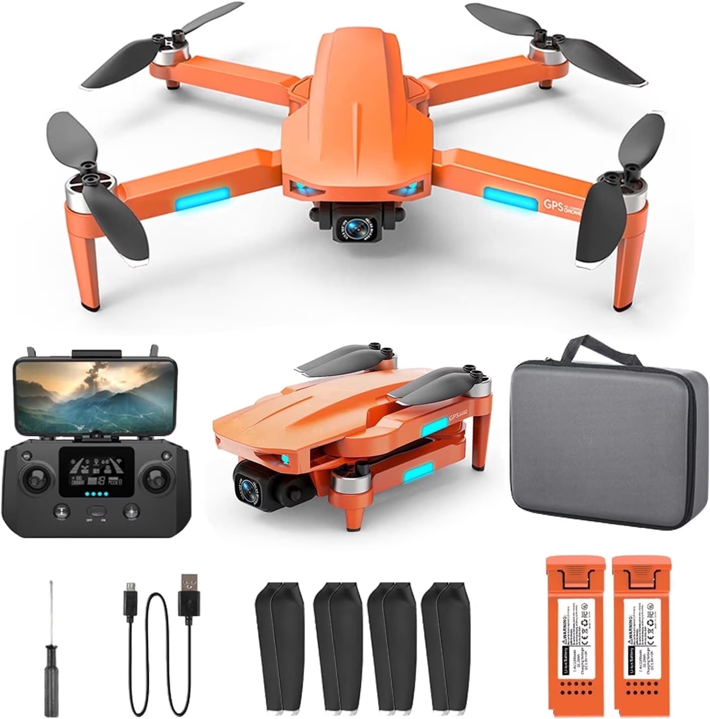 Remote Controlled Aerial Drones w/ Accessories Included
