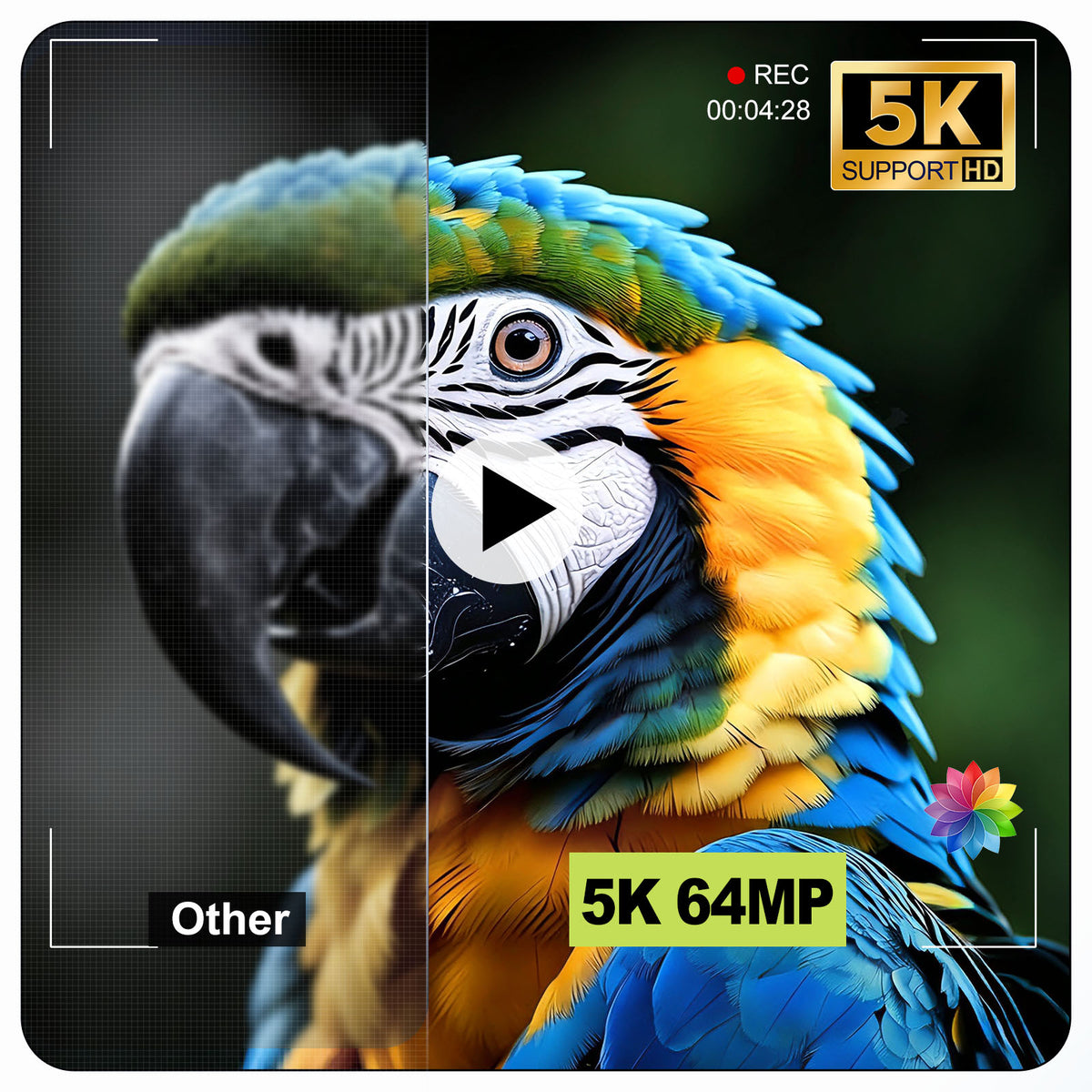 5K Digital Camera  With 16X Digital Zoom
