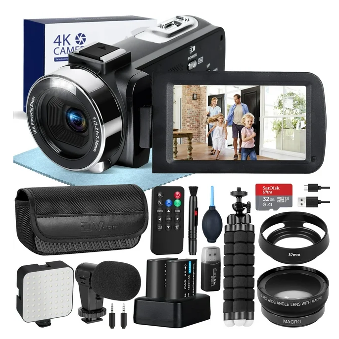 NBD 4K Video Camera Camcorder UHD 48MP WiFi IR Night Vision Vlogging Camera for Youtube
