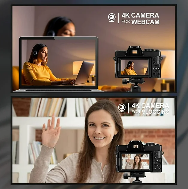 NBD Digital Camera for Photography 4K 48MP Vlogging Camera for YouTube with 32GB TF Card