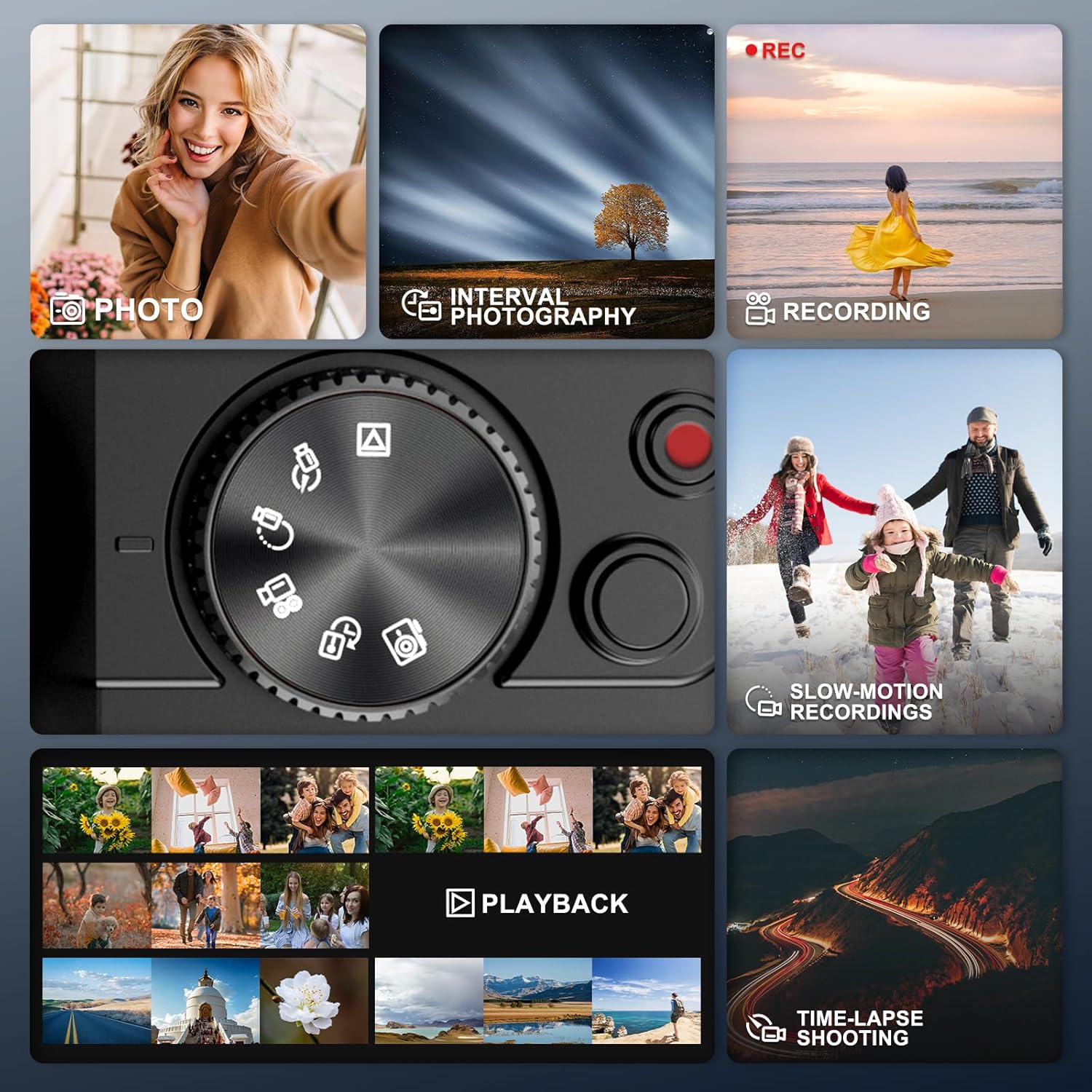 True 5K Digital Cameras for Photography 24MP , 16X Zoom Autofocus & Anti-Shake, 32GB Card, Vlogging Camera for YouTube Travel