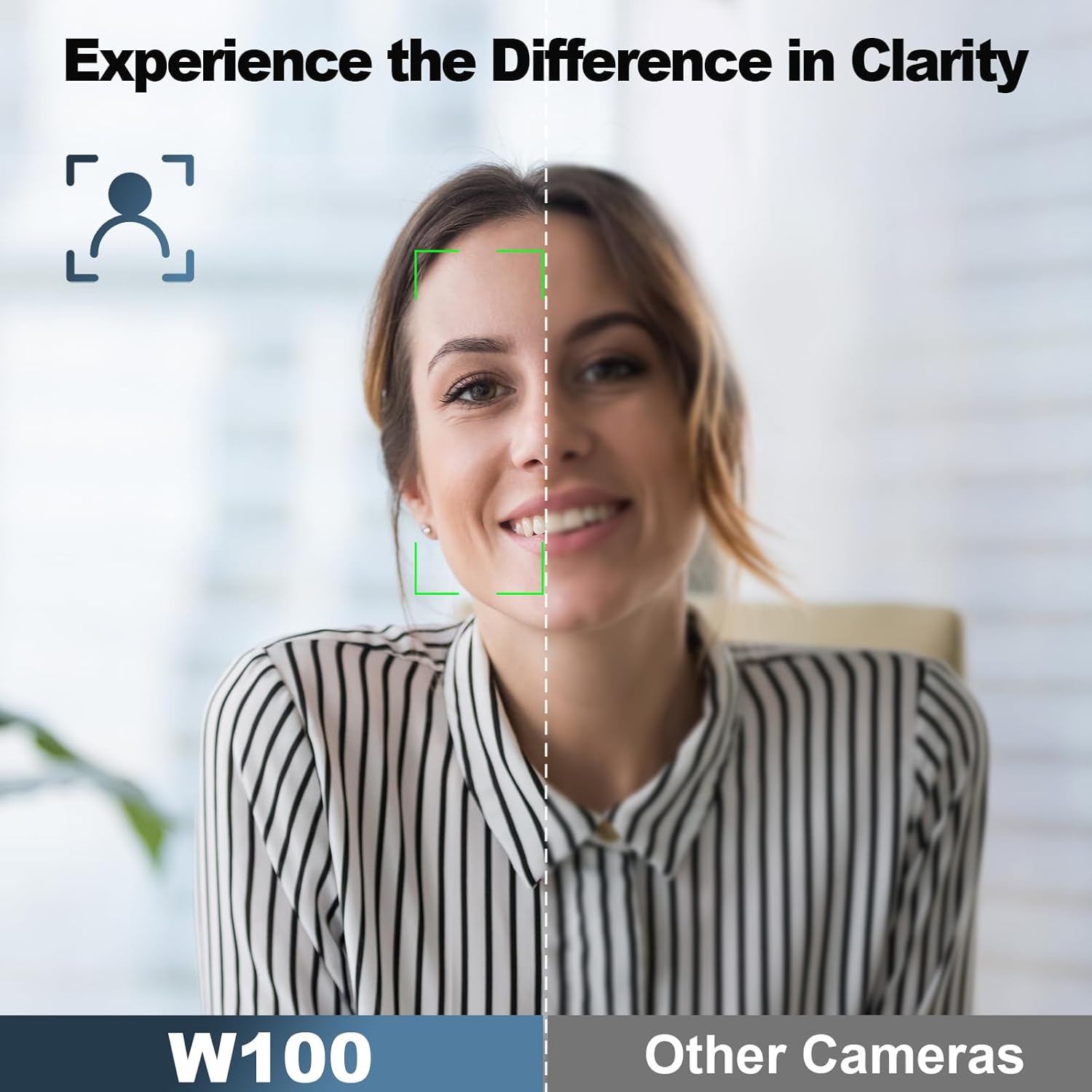 NBD 2K Webcam for PC & Laptop, Autofocus Computer Camera with Remote Control, 2 AI-Noise Canceling Microphones, Stereo Mics, Adjustable Field of View, Low-Light Correction, Built-in Privacy Cover