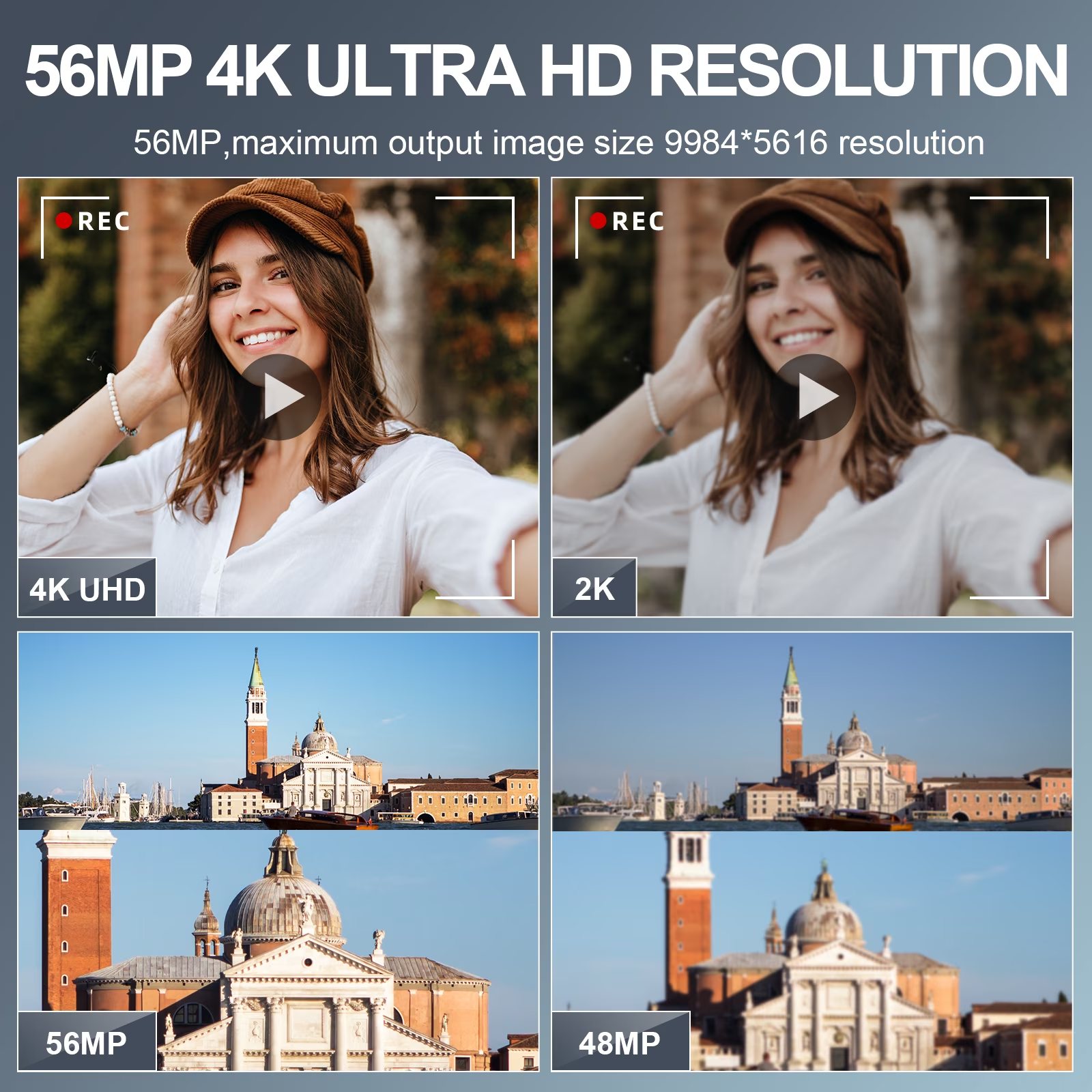 56MP 4K Vlogging Digital Camera,Autofocus,180° Flip Screen,18X Zoom,Anti-Shake & Fill Light,2 Batteries and 32GB SD Card for Content Creators