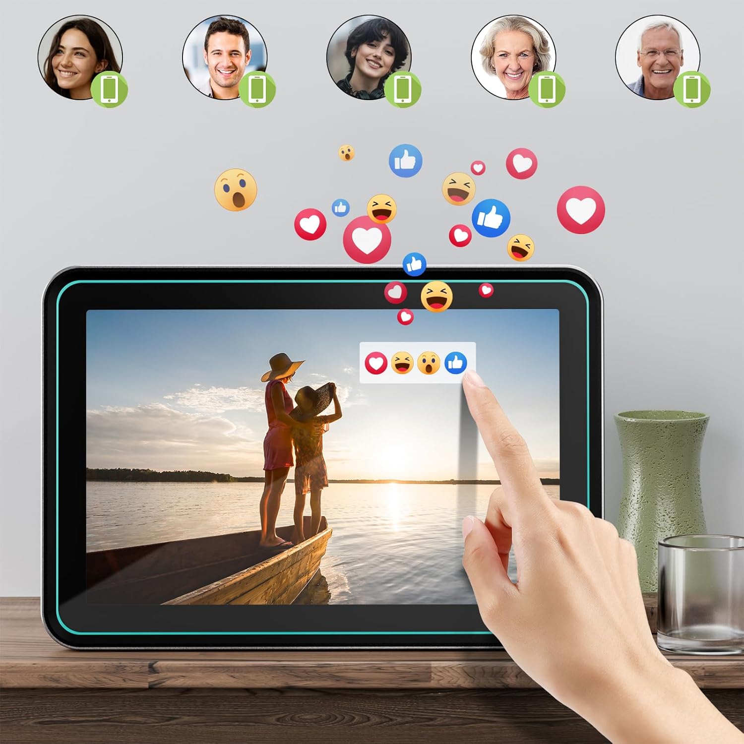 NBD WiFi Digital Picture Frame,10.1" IPS HD Touch Screen Digital Photo Frame, Share Photos/Videos Instantly via Free App，Built in 32GB Memory，Gifts for Birthday, Wedding, Mom, Black