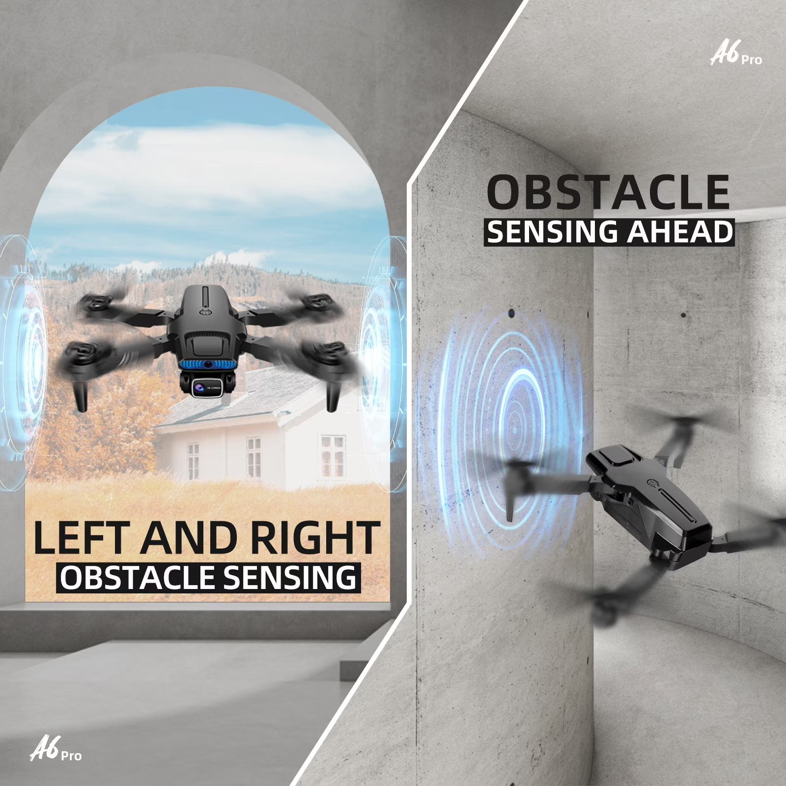 HHD A6 Pro GPS Drone for Beginners with 2K Camera, 2.4G Wifi Live Transmission, 40 Minutes Flight Time