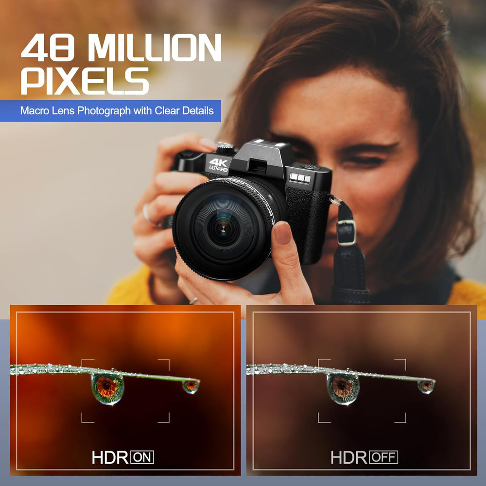 NBD 4K Digital Cameras for Photography,48 MP Autofocus Vlogging Camera