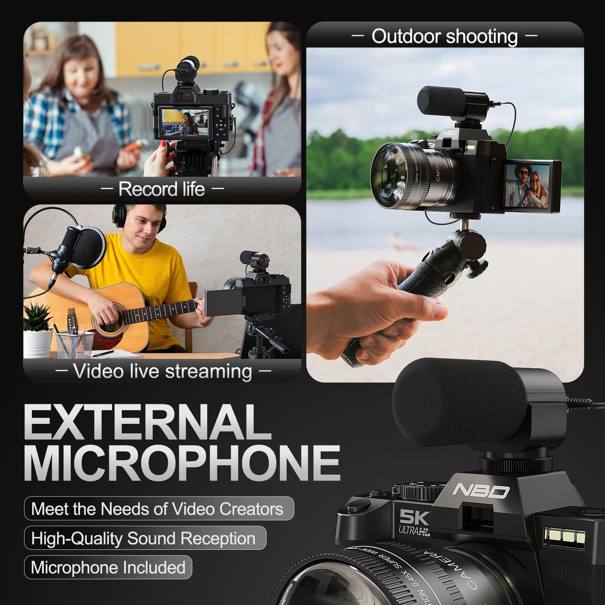 5K Digital Camera  With 16X Digital Zoom