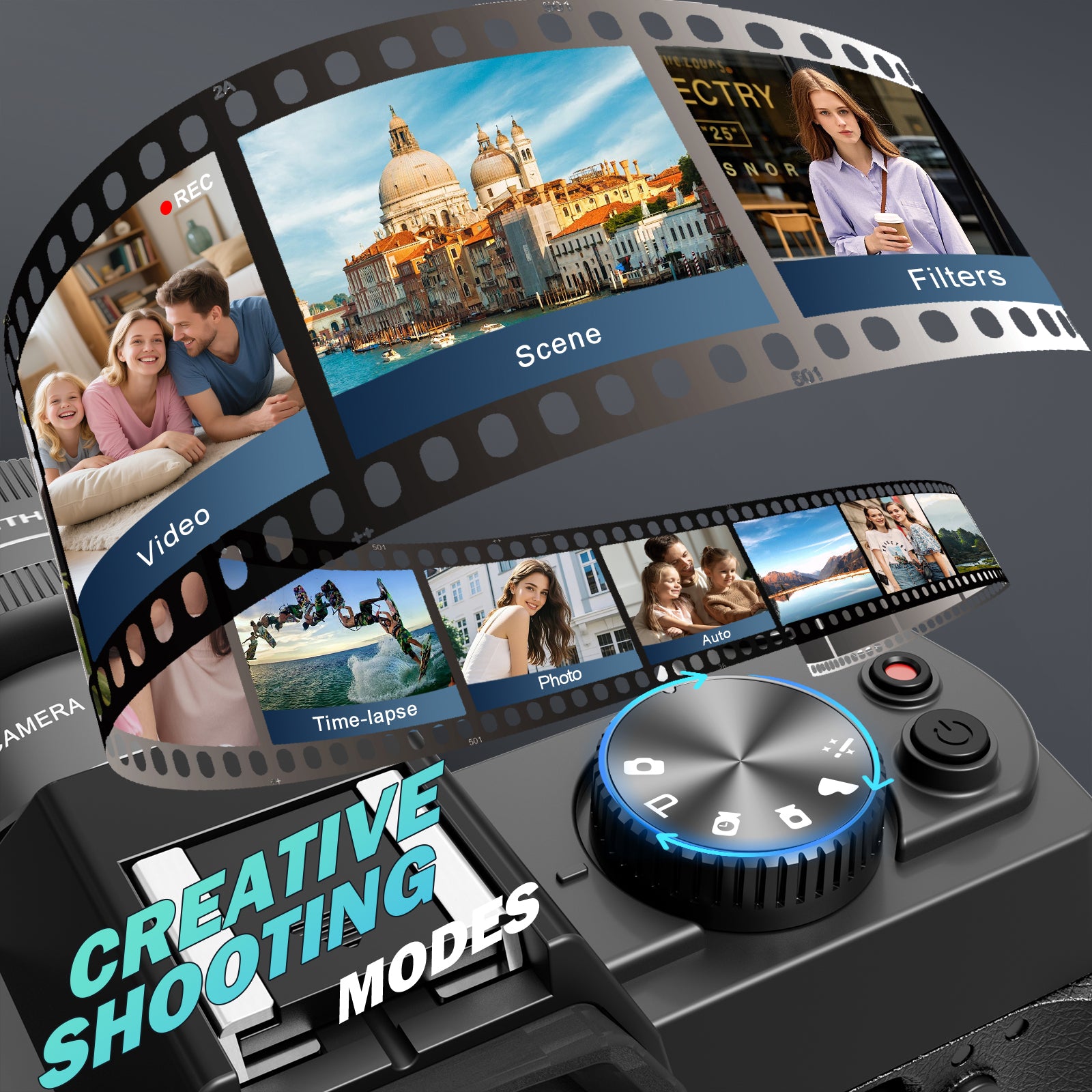 True 5K Digital Cameras for Photography 48MP, WiFi, 16X Zoom Autofocus & Anti-Shake, 32GB Card, Vlogging Camera for YouTube Travel