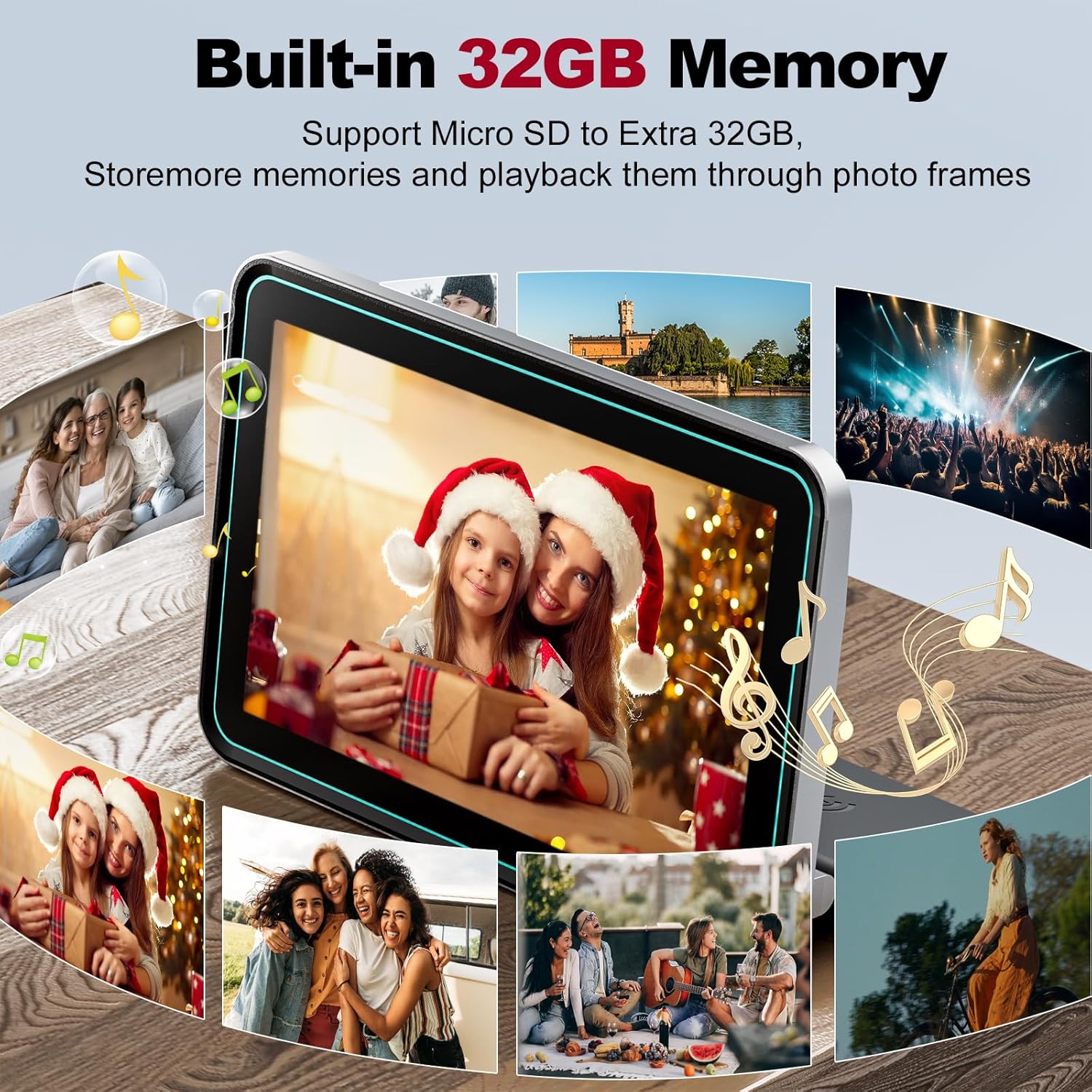 NBD WiFi Digital Picture Frame,10.1" IPS HD Touch Screen Digital Photo Frame, Share Photos/Videos Instantly via Free App，Built in 32GB Memory，Gifts for Birthday, Wedding, Mom, Black