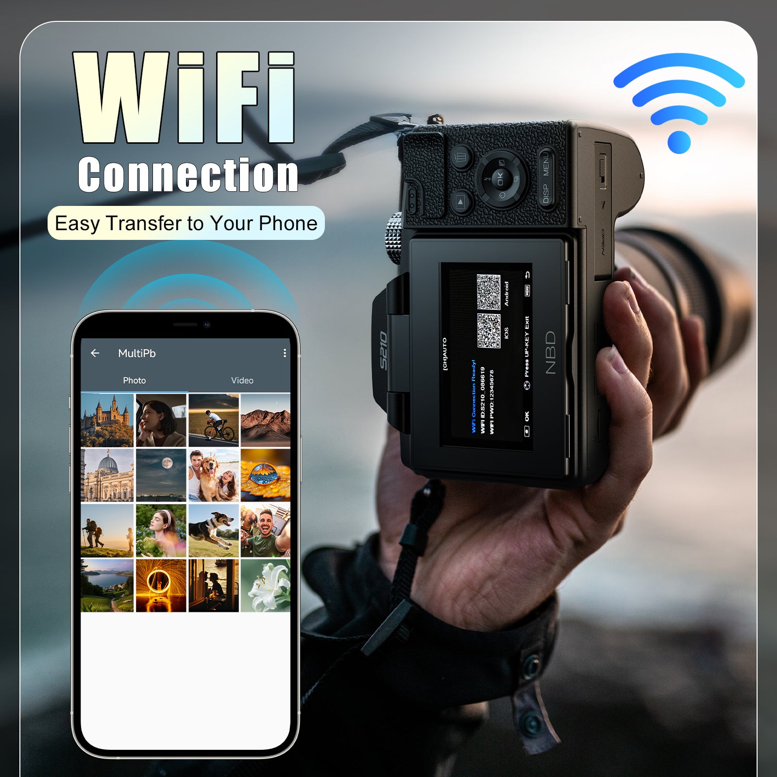 True 5K Digital Cameras for Photography 64MP , 16X Zoom Autofocus & Anti-Shake, 32GB Card, Vlogging Camera for YouTube Travel