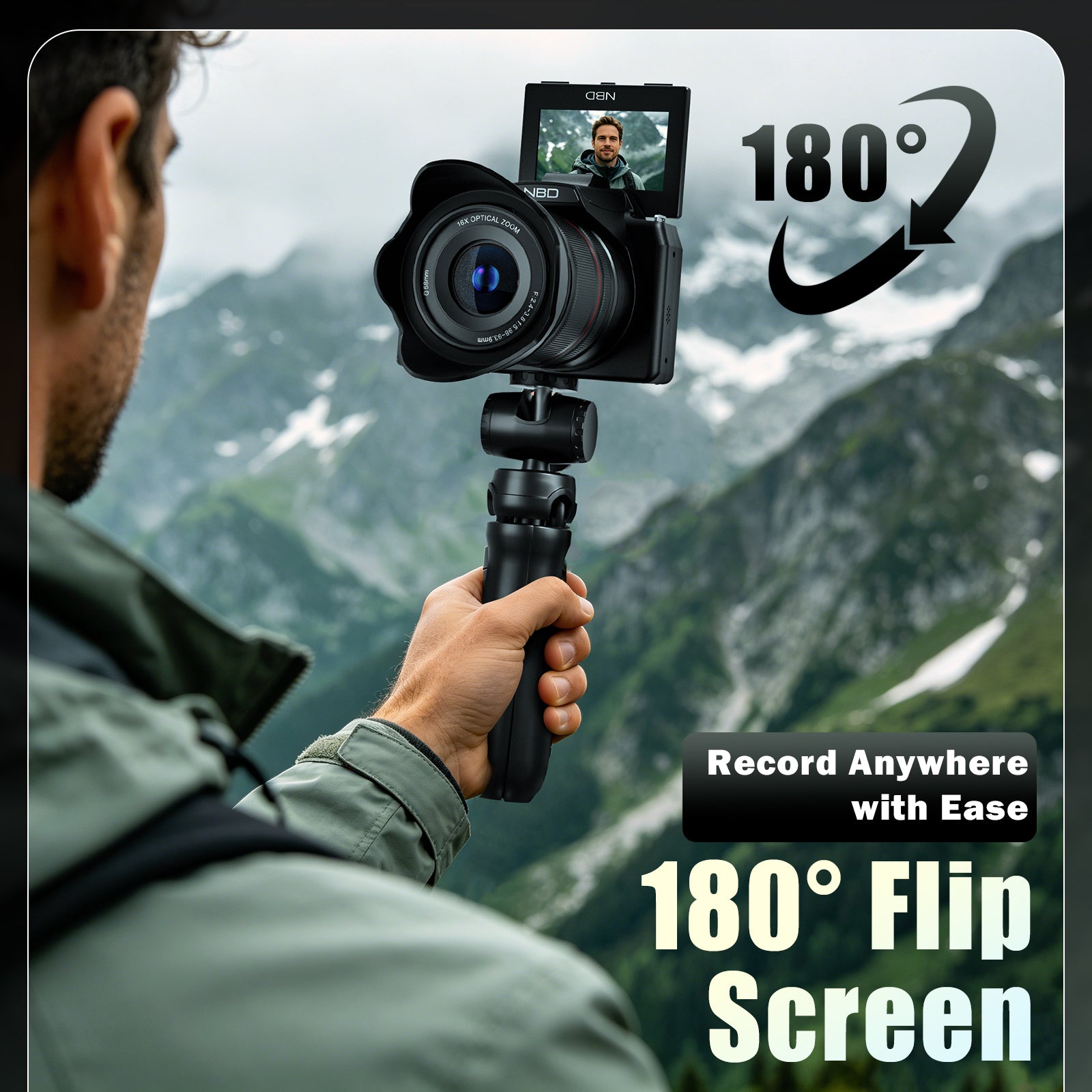 True 5K Digital Cameras for Photography 64MP , 16X Zoom Autofocus & Anti-Shake, 32GB Card, Vlogging Camera for YouTube Travel