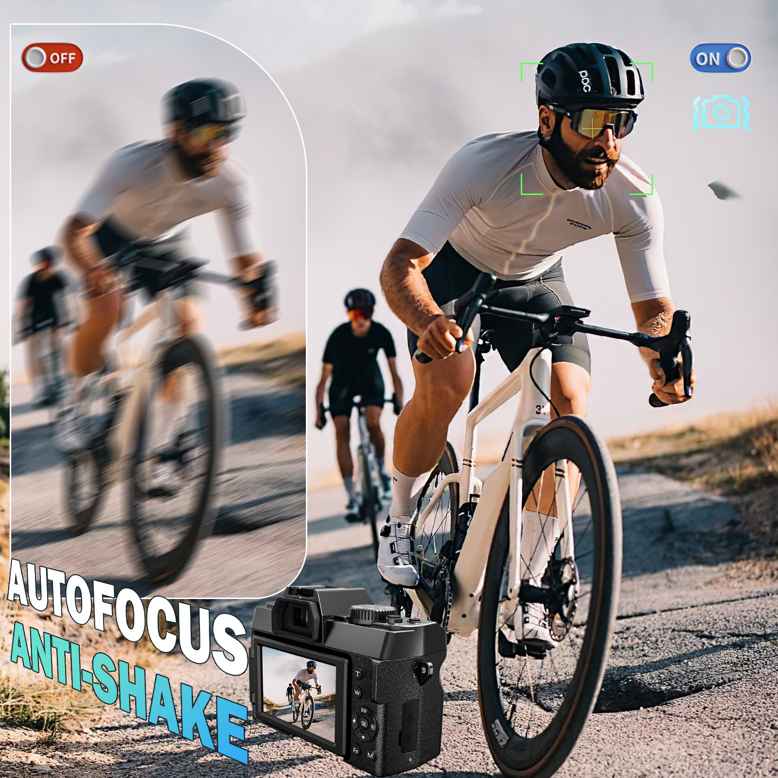 True 5K Digital Cameras for Photography 48MP, WiFi, 16X Zoom Autofocus & Anti-Shake, 32GB Card, Vlogging Camera for YouTube Travel