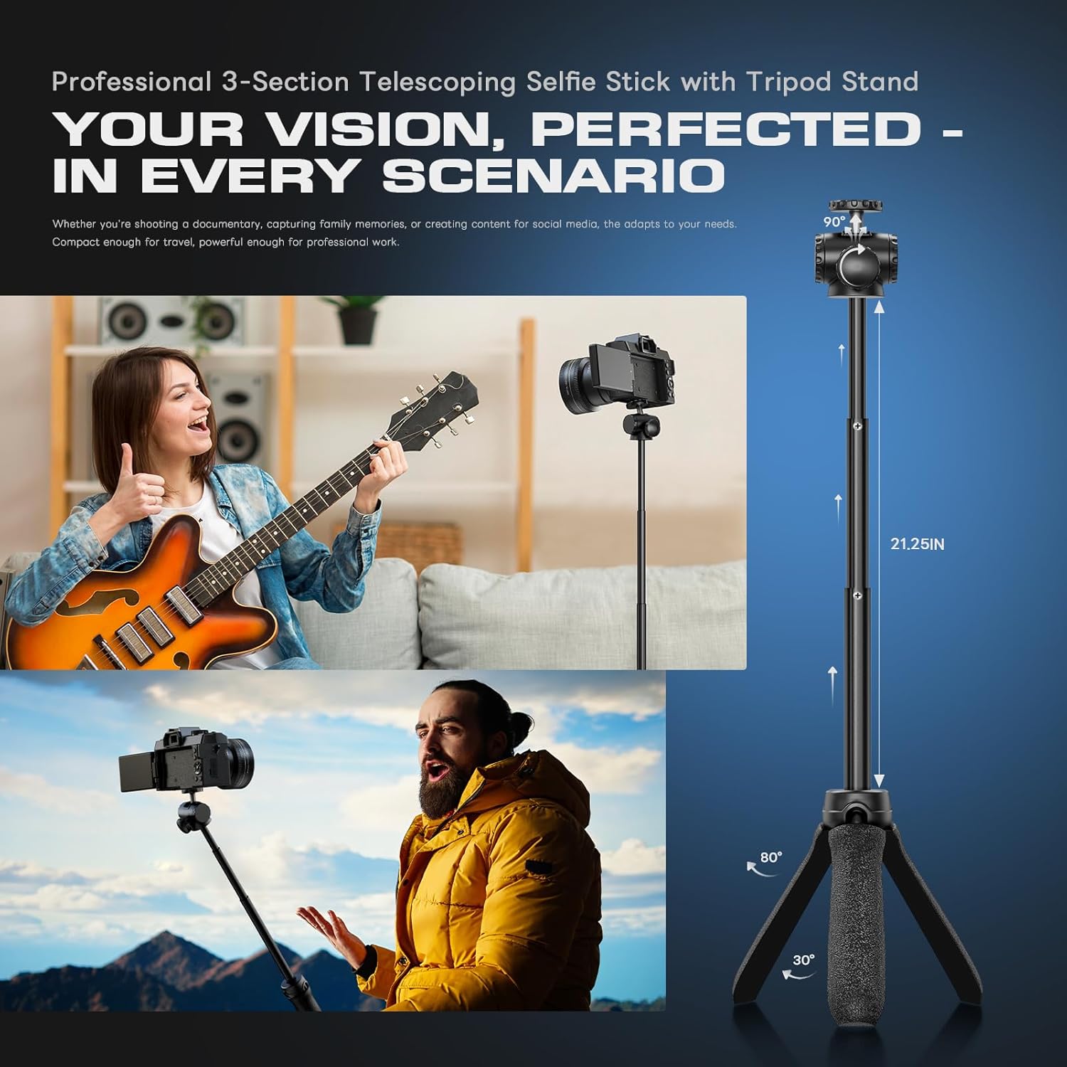 NBD 5K Digital Camera for Photography & Vlogging, 48MP Camera with Mic, Tripod Grip, Wide-Angle & Macro Lens
