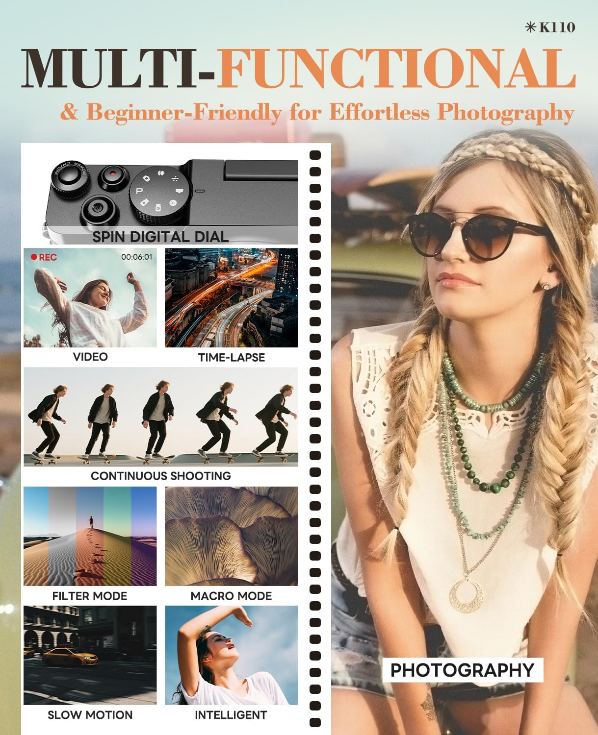 5K 64MP Digital Cameras for Photography