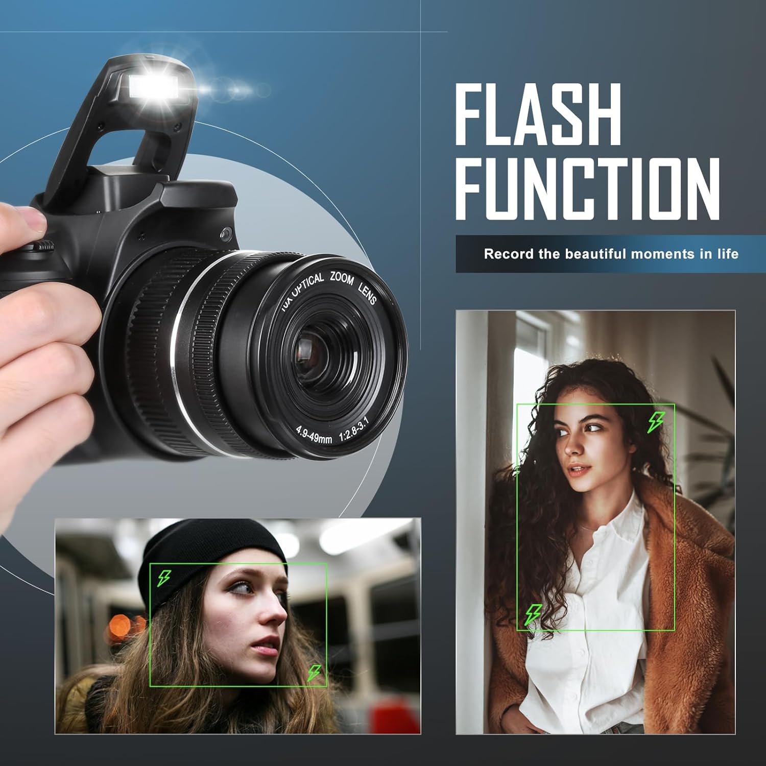 NBD 4K 64MP Digital Camera for Photography,40X Zoom Vlogging Camera for Youtube with 32GB SD Card