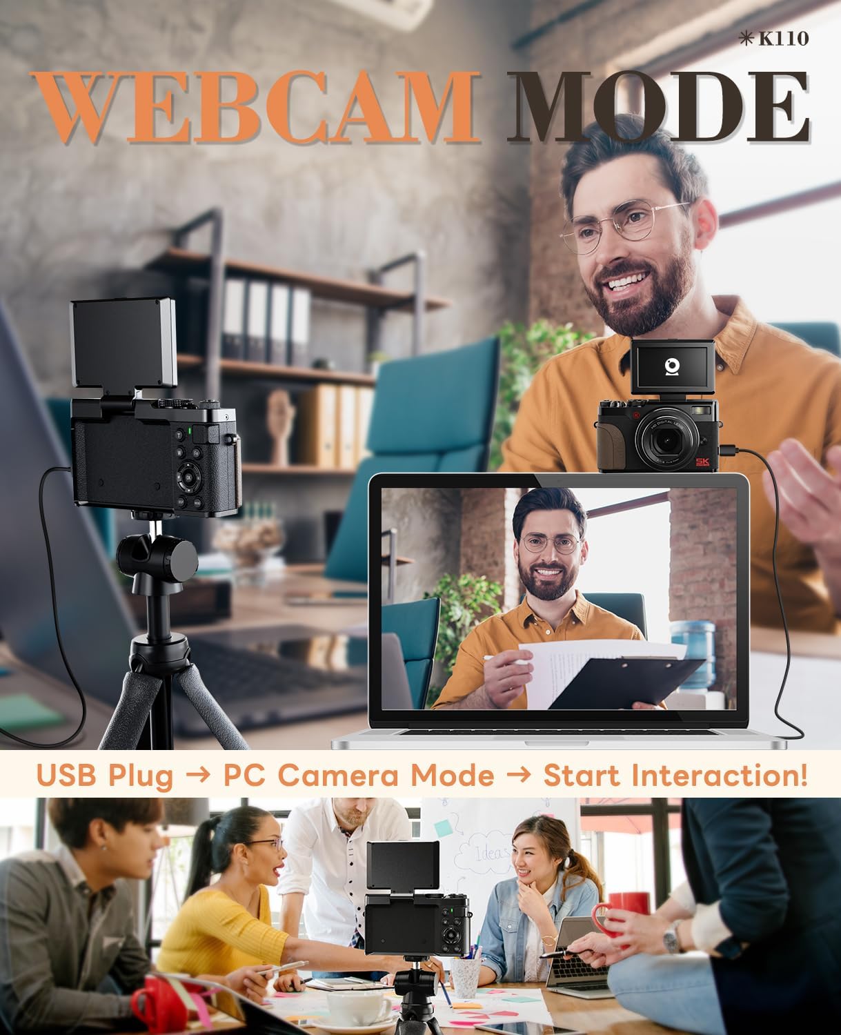 5K 64MP Digital Cameras for Photography