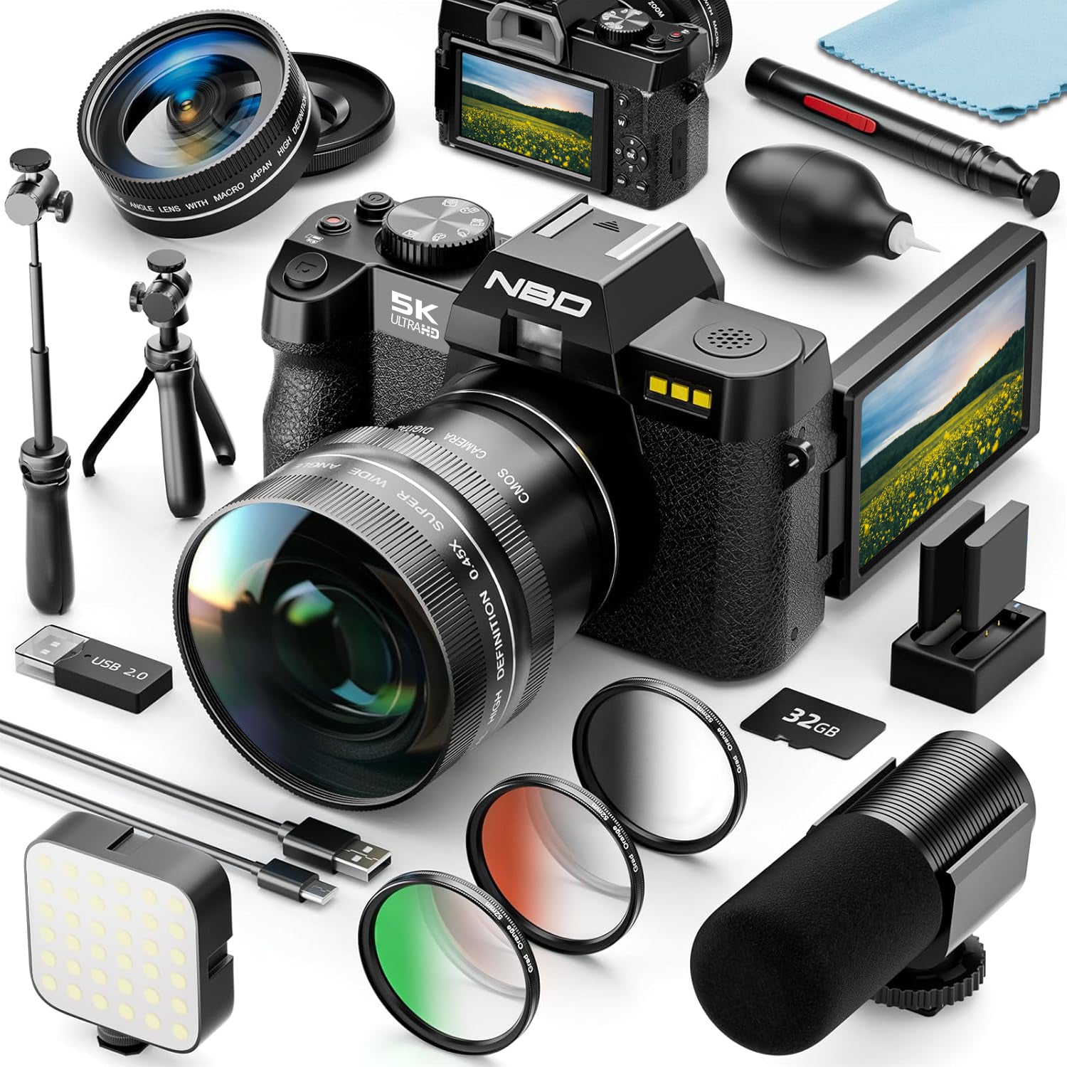 5K Digital Camera  With 16X Digital Zoom