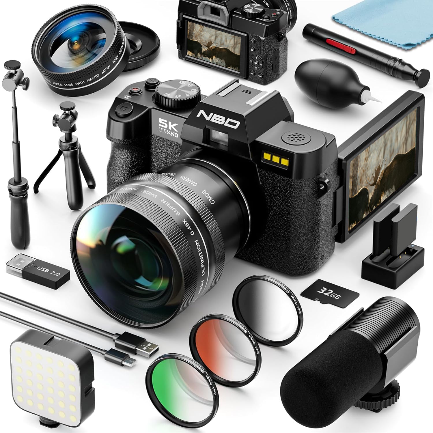 5K Digital Camera  With 16X Digital Zoom