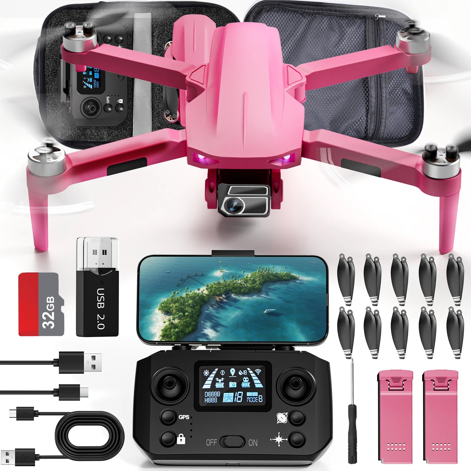 Drone With Camera 4K 3800 Feet 5G GPS Transmission