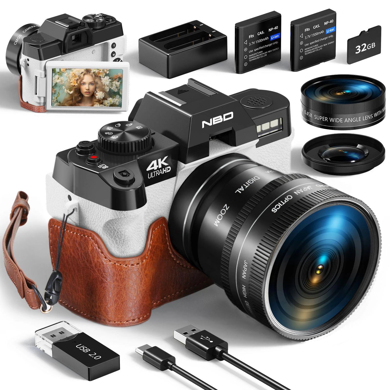 4K Digital Camera  With 16X Digital Zoom