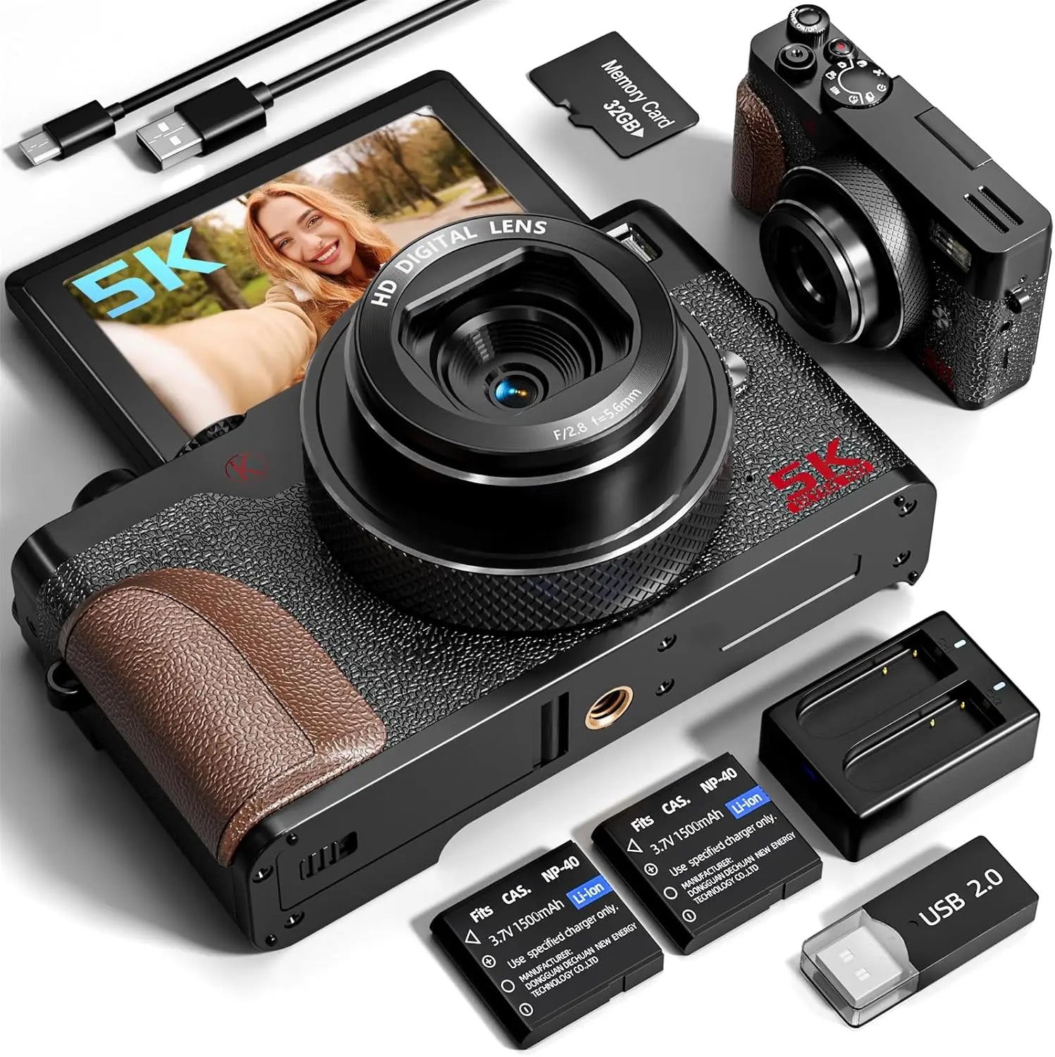 5K 64MP Digital Cameras for Photography