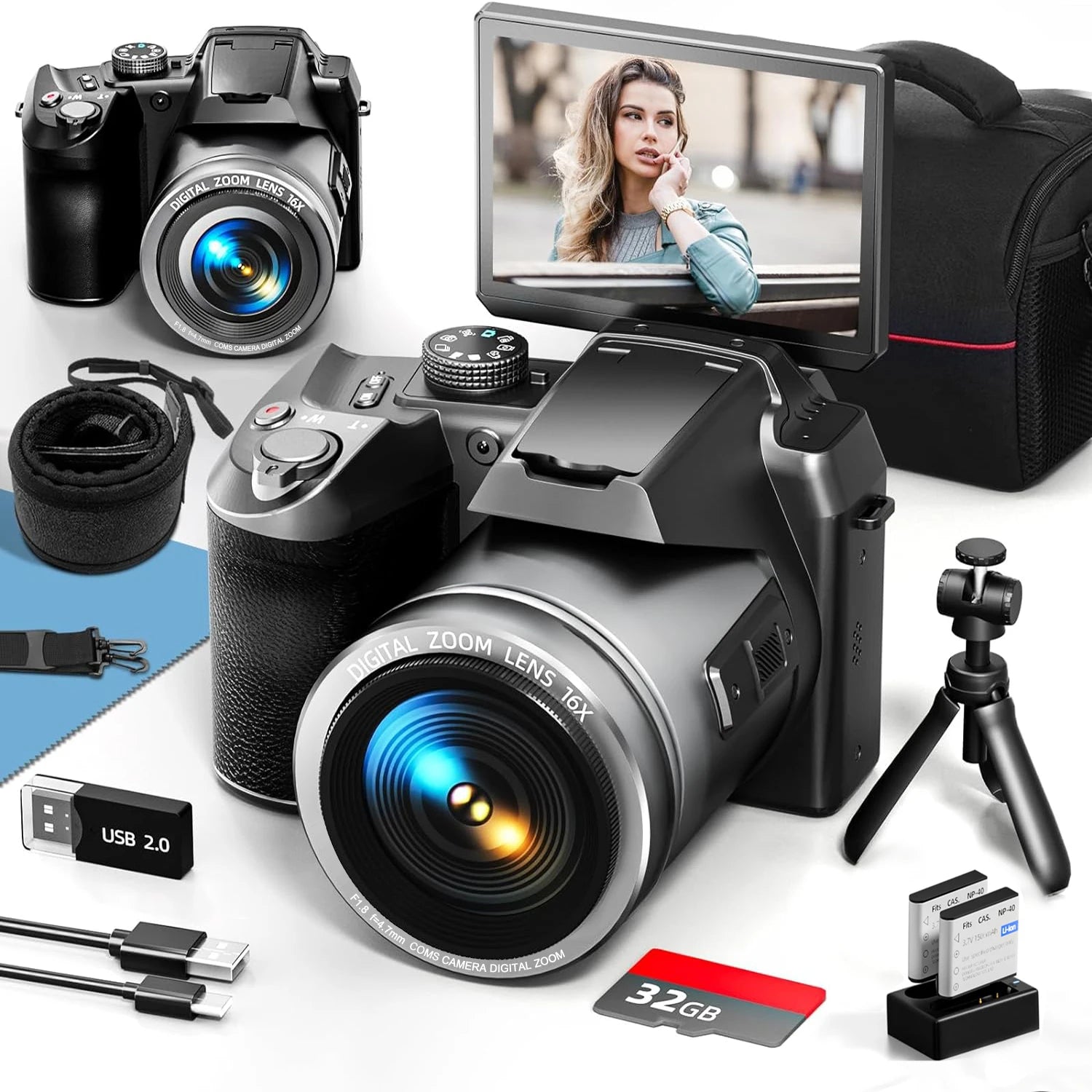 4K Digital Camera  With 16X Digital Zoom