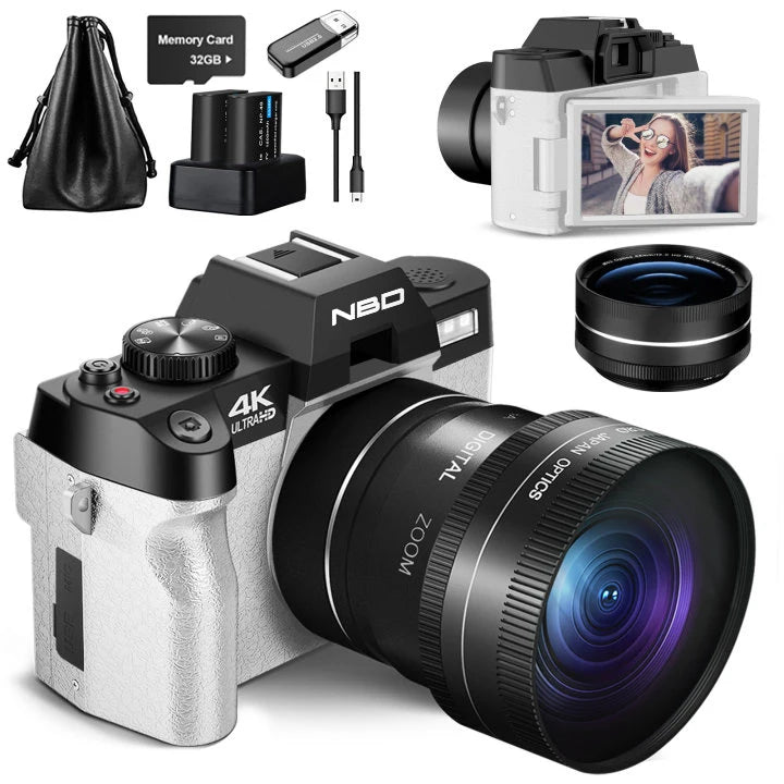 4K Digital Camera 
With Camera Lens