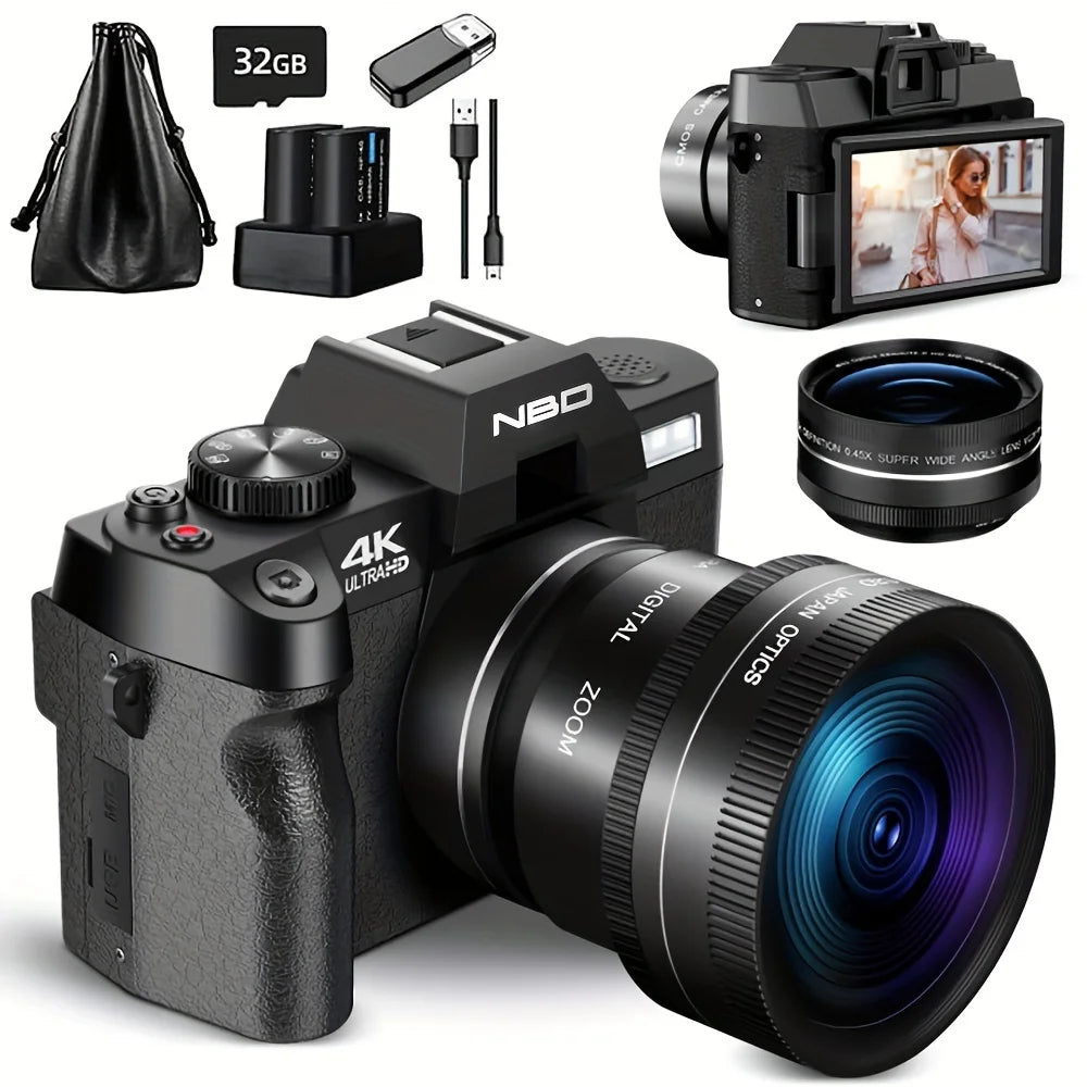 4K Digital Camera 
With Camera Lens