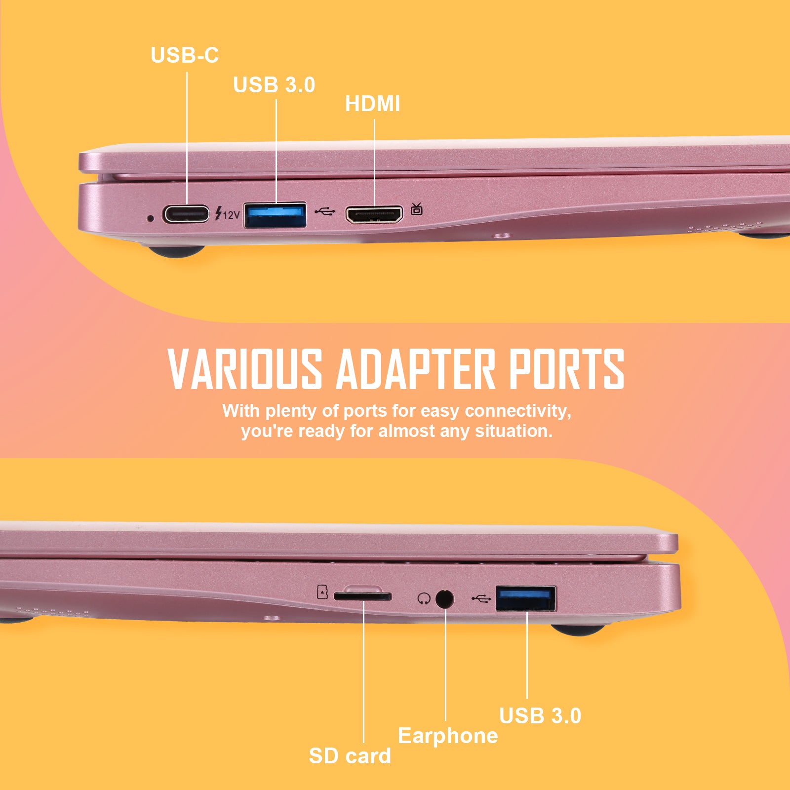 NBD 10 inch Mini Laptop,Windows 11 Notebook ,8GB+128GB Intel Celeron Quad-Core Processors Netbook Computer with Bag, Mouse, Headphone and Mouse Pad