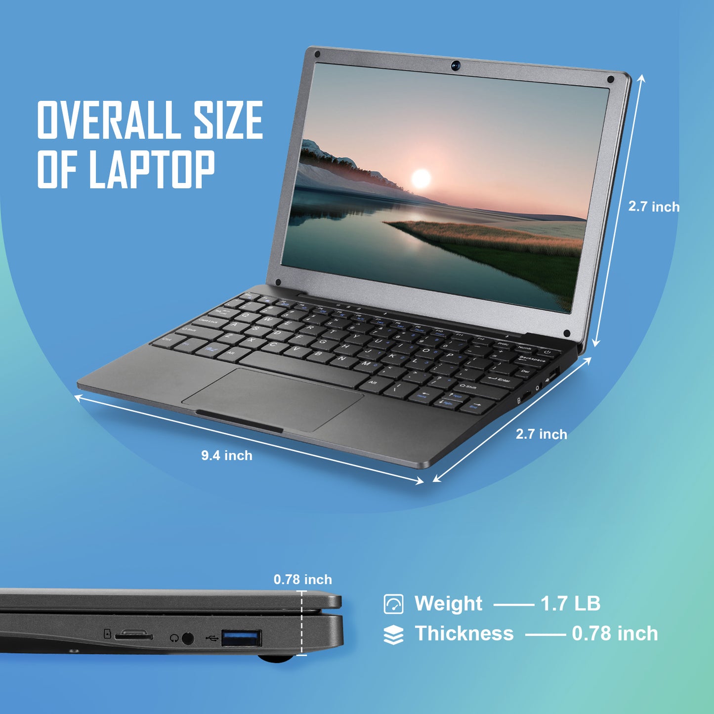 NBD 10 inch Mini Laptop,Windows 11 Notebook ,8GB+128GB Intel Celeron Q – NBD-Direct