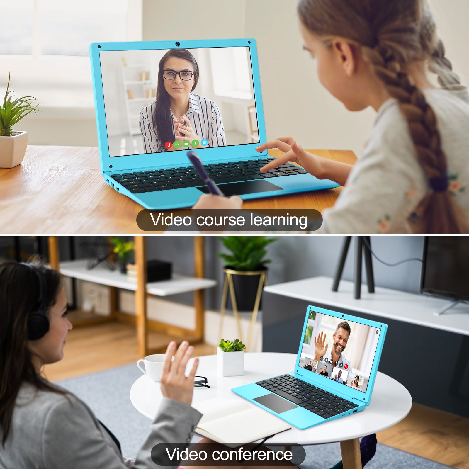 NBD Mini Laptop 10.1 inch Quad Core Powered Android 12.0 Netbook Computer with Bag, Mouse, and Mouse Pad for Kids