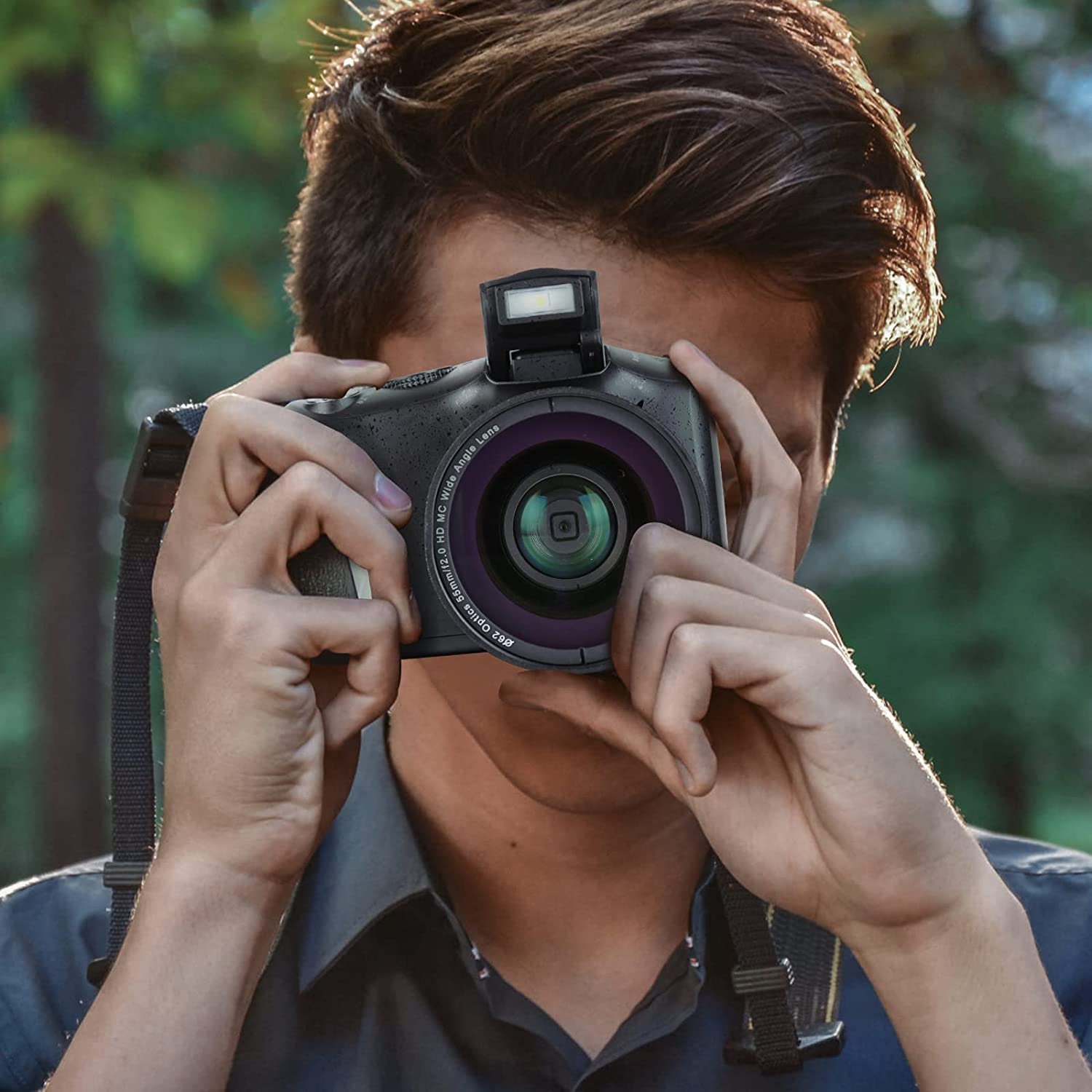 4K Digital Camera - Ultra HD 48MP Vlogging Camcorder with Wide Angle Lens, 16X Zoom, 3.0" Screen