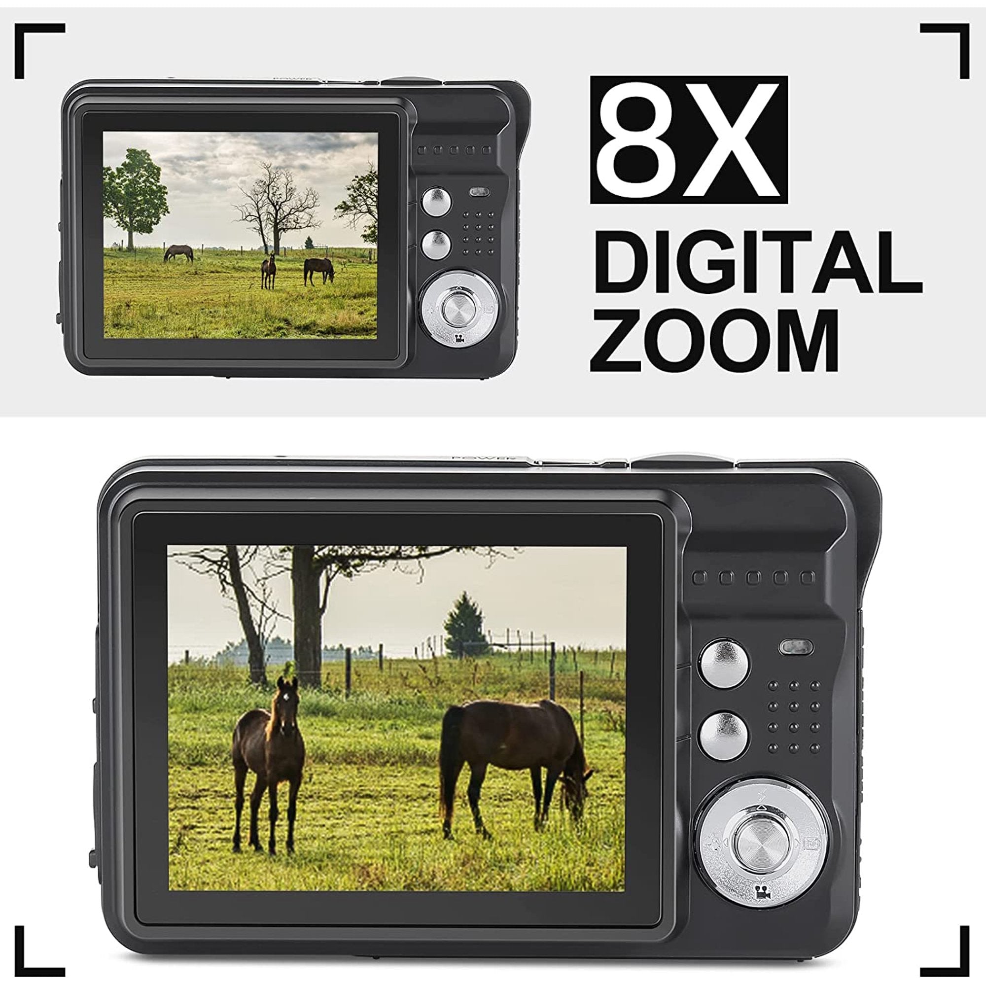 NBD Mini Digital Camera - 48MP 8X Zoom, Compact and Rechargeable Camera for Photography